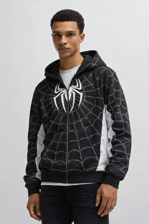"Black & White" Spidey Zip up hoodie