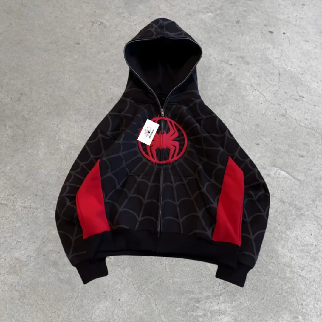 "Black & Red" Spidey Zip up hoodie