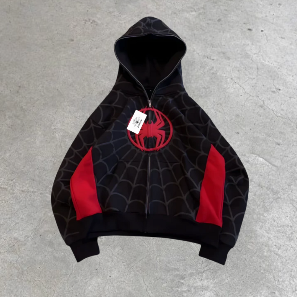 "Black and Red" Spidey zip up hoodie