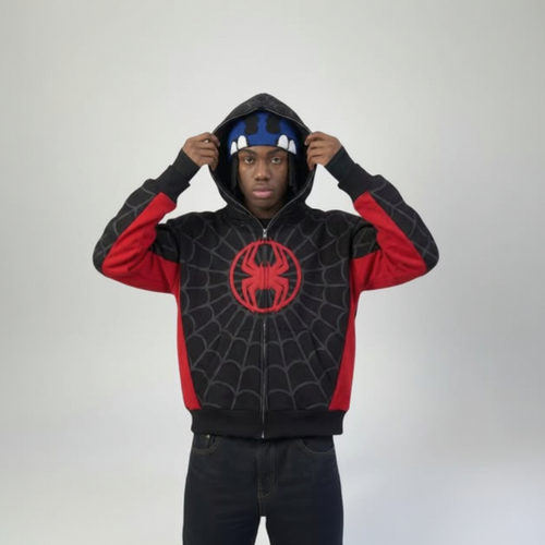 "Black & Red" Spidey Zip up hoodie