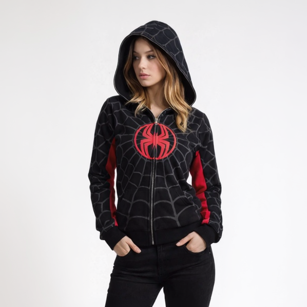 "Black and Red" Spidey zip up hoodie
