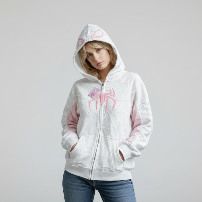 "White" Spidey zip up hoodie